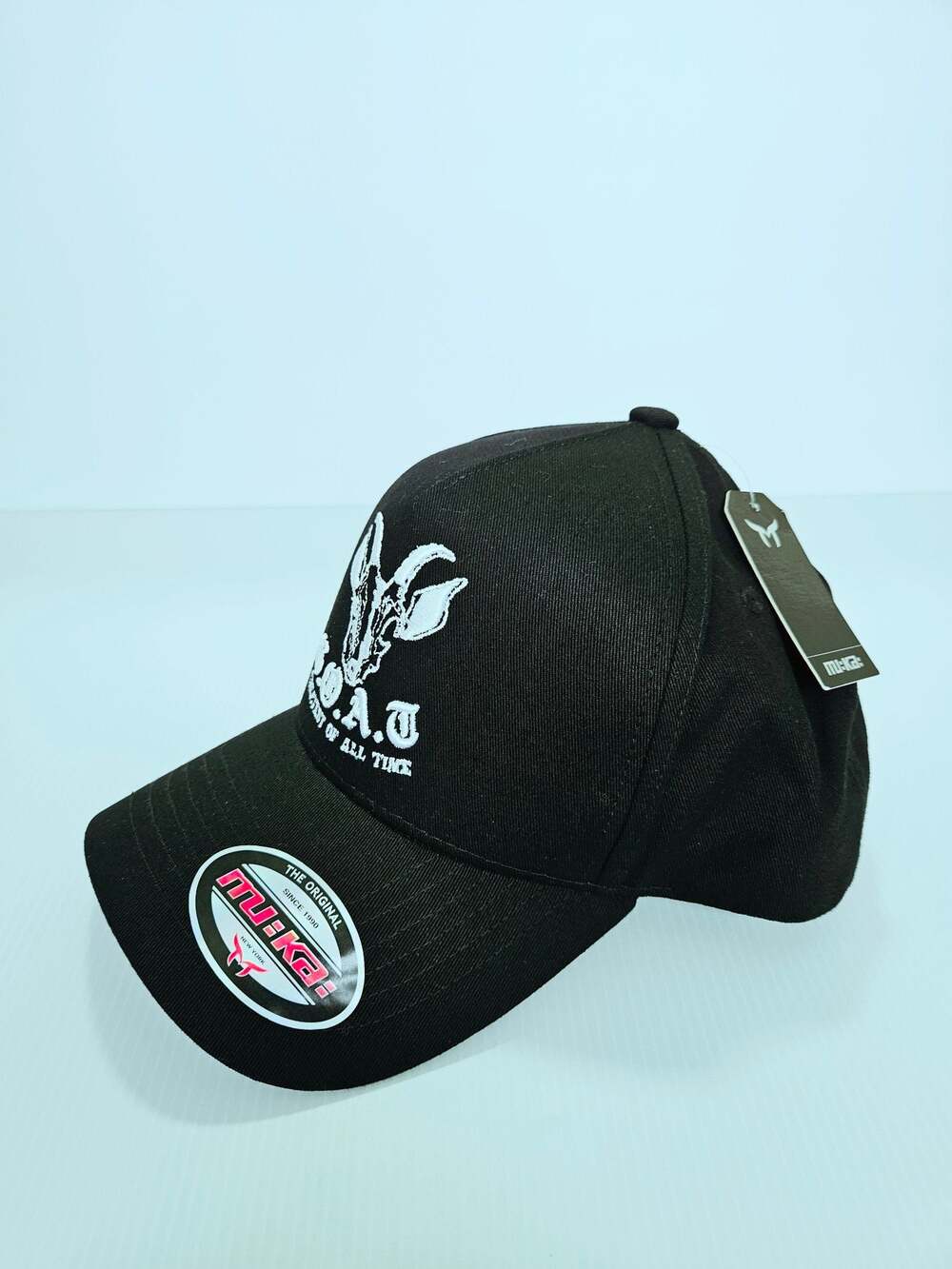 Muka Headwear G.O.A.T Greatest of All Time Black Snapback Hat - Picture 3 of 10